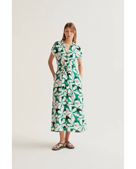 Compañía Fantástica_ Vestido largo estampado hosta - Imagen 1