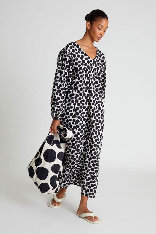 Compañía Fantástica_ Vestido largo estampaso terrazo - Imagen 3