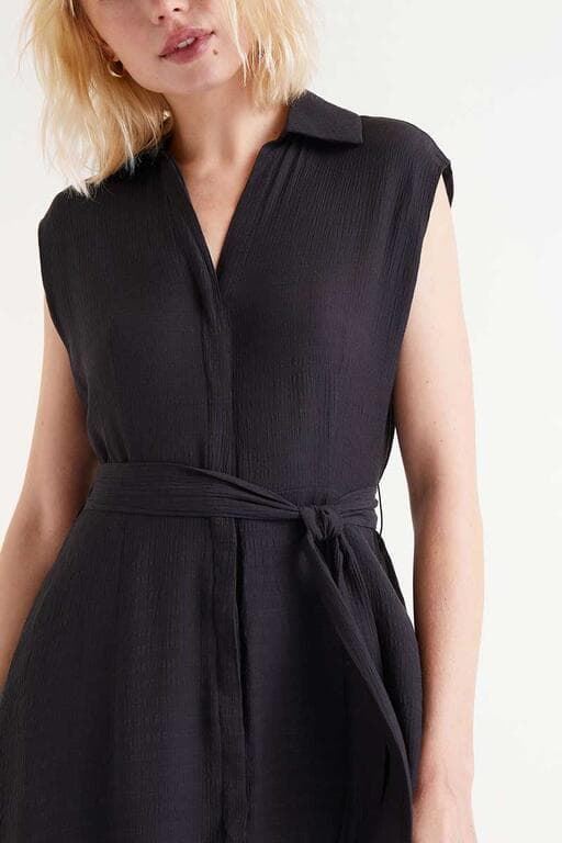 Compañía Fantástica_ Vestido largo fluido negro - Imagen 2