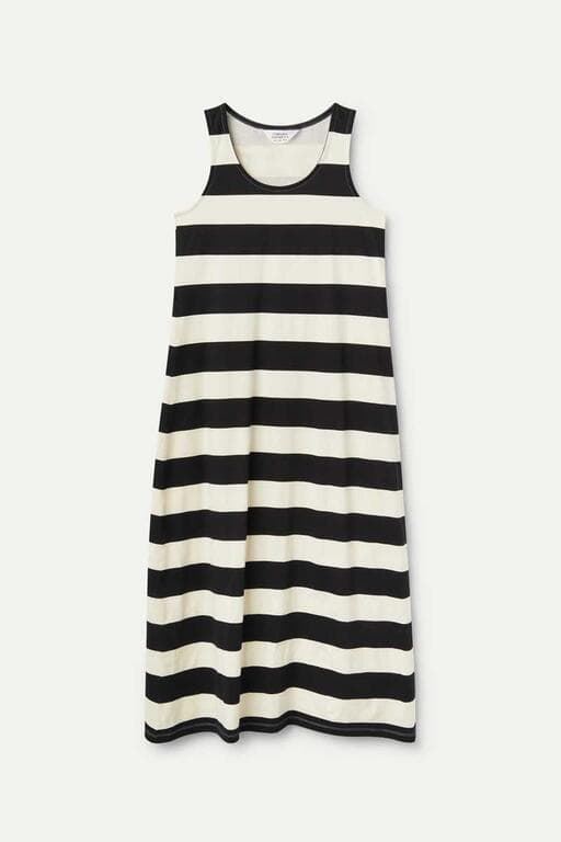 Compañía Fantástica_ Vestido largo rayas negras - Imagen 4