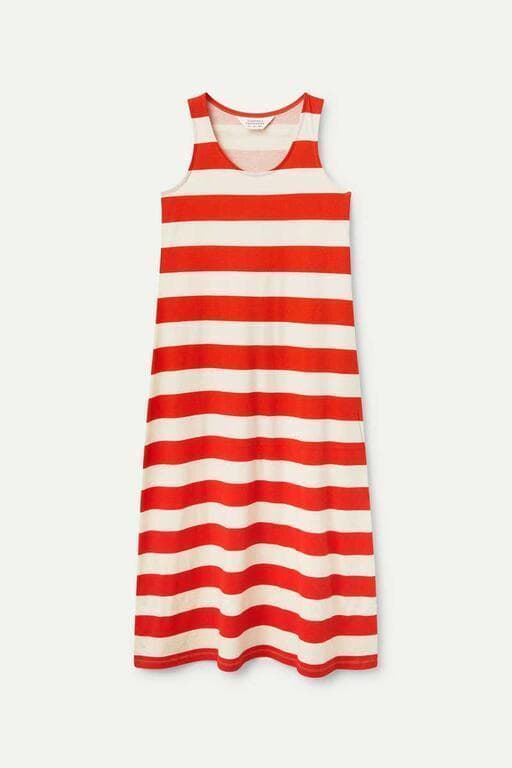 Compañía Fantástica_ Vestido largo rayas rojas - Imagen 5
