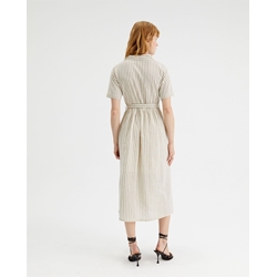 Compañía Fantástica_ Vestido midi camisero rayas - Imagen 2