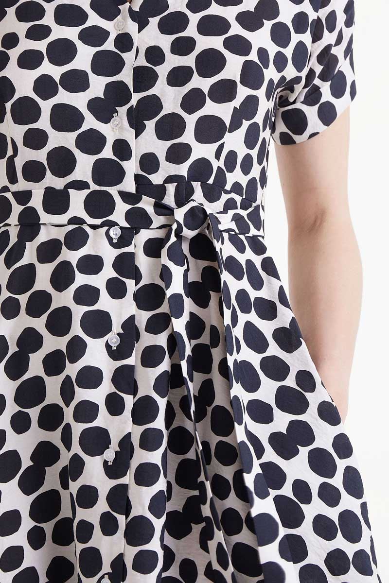 Compañía Fantástica_ Vestido midi con estampado terrazo - Imagen 3