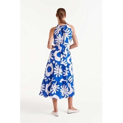 Compañía Fantástica_ Vestido midi estampado floral bluet blue - Imagen 2