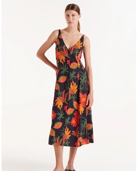 Compañía Fantástica_ Vestido midi estampado floral Famara - Imagen 1