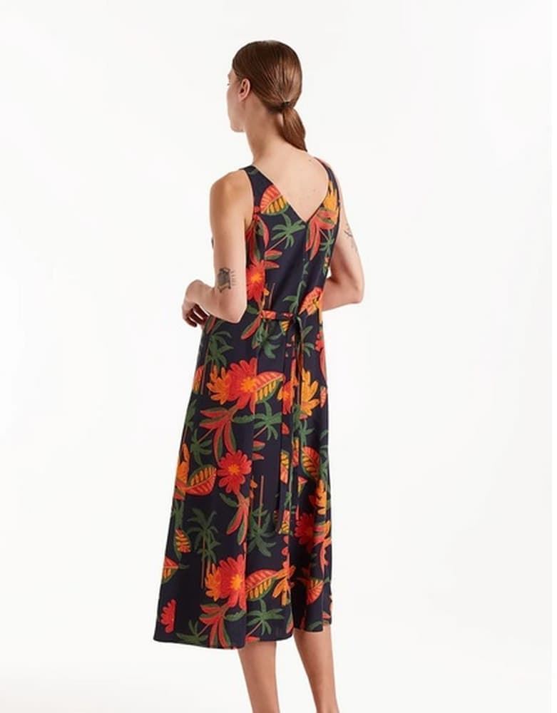 Compañía Fantástica_ Vestido midi estampado floral Famara - Imagen 2