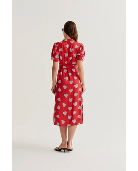 Compañía Fantástica_ Vestido midi estampado Harmony Red - Imagen 2