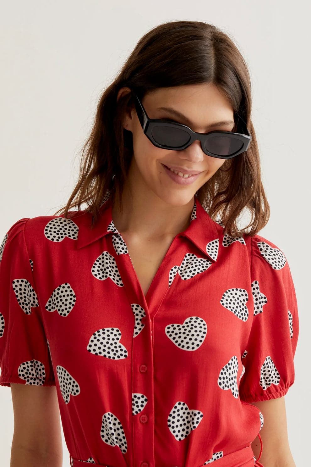 Compañía Fantástica_ Vestido midi estampado Harmony Red - Imagen 4