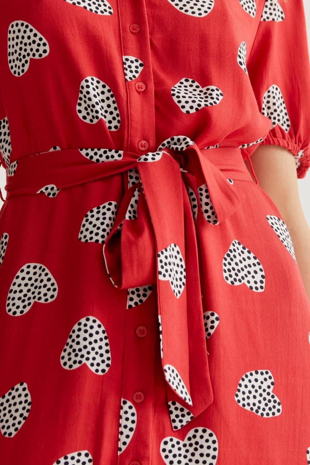 Compañía Fantástica_ Vestido midi estampado Harmony Red - Imagen 5