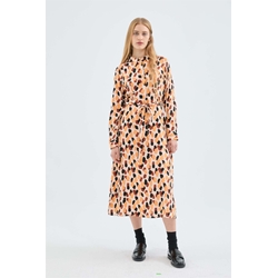 Compañía Fantástica_ Vestido midi estampado lunares - Imagen 1