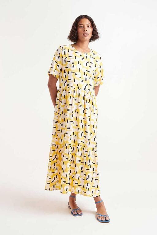 Compañía Fantástica_ Vestido midi geométrico Onigiri - Imagen 1