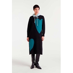 Compañía Fantástica_ Vestido midi jacquard con estampado Super Green Heart - Imagen 1