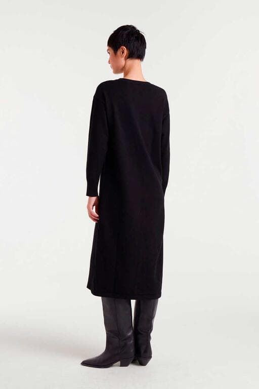 Compañía Fantástica_ Vestido midi jacquard con estampado Super Green Heart - Imagen 2