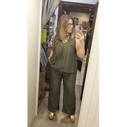Conjunto Top y pantalón kaki - Imagen 1