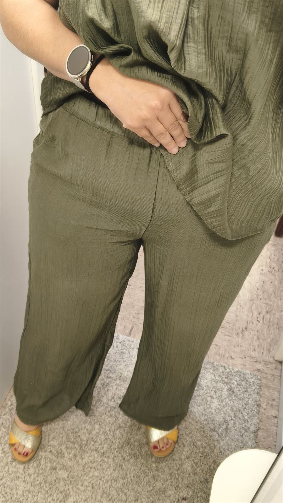 Conjunto Top y pantalón kaki - Imagen 3
