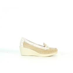 Descanflex- Zapato cuña beige - Imagen 2