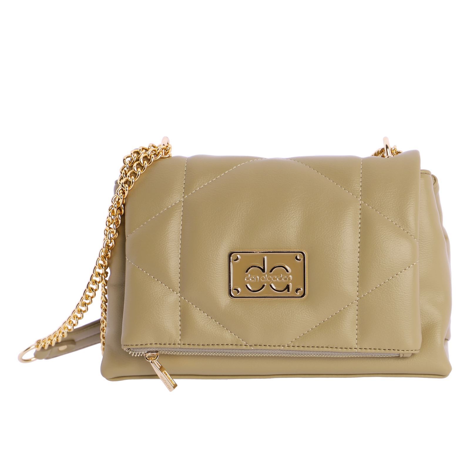 Don Algodón_ Bolso bandolera acolchado beige - Imagen 1