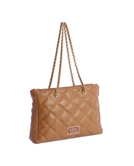 Don Algodón_ Bolso de hombro acolchado camel - Imagen 1