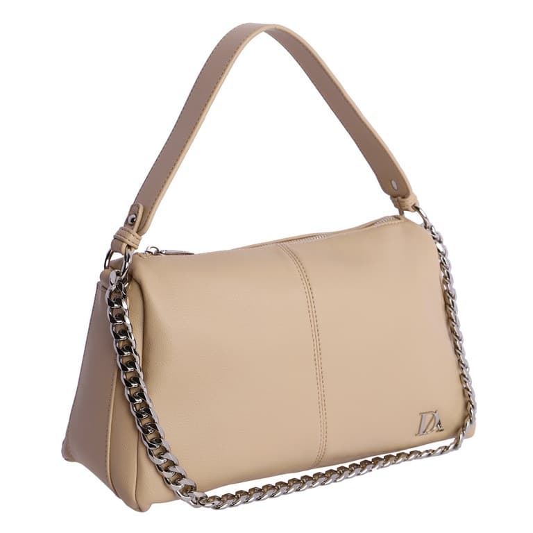 Don Algodón_ Bolso de hombro con bandolera beige - Imagen 1