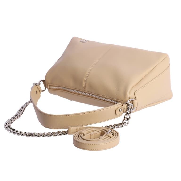 Don Algodón_ Bolso de hombro con bandolera beige - Imagen 4
