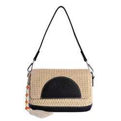 Don Algodón_  Bolso de hombro de rafia - Imagen 1