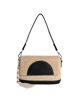 Don Algodón_  Bolso de hombro de rafia - Imagen 1