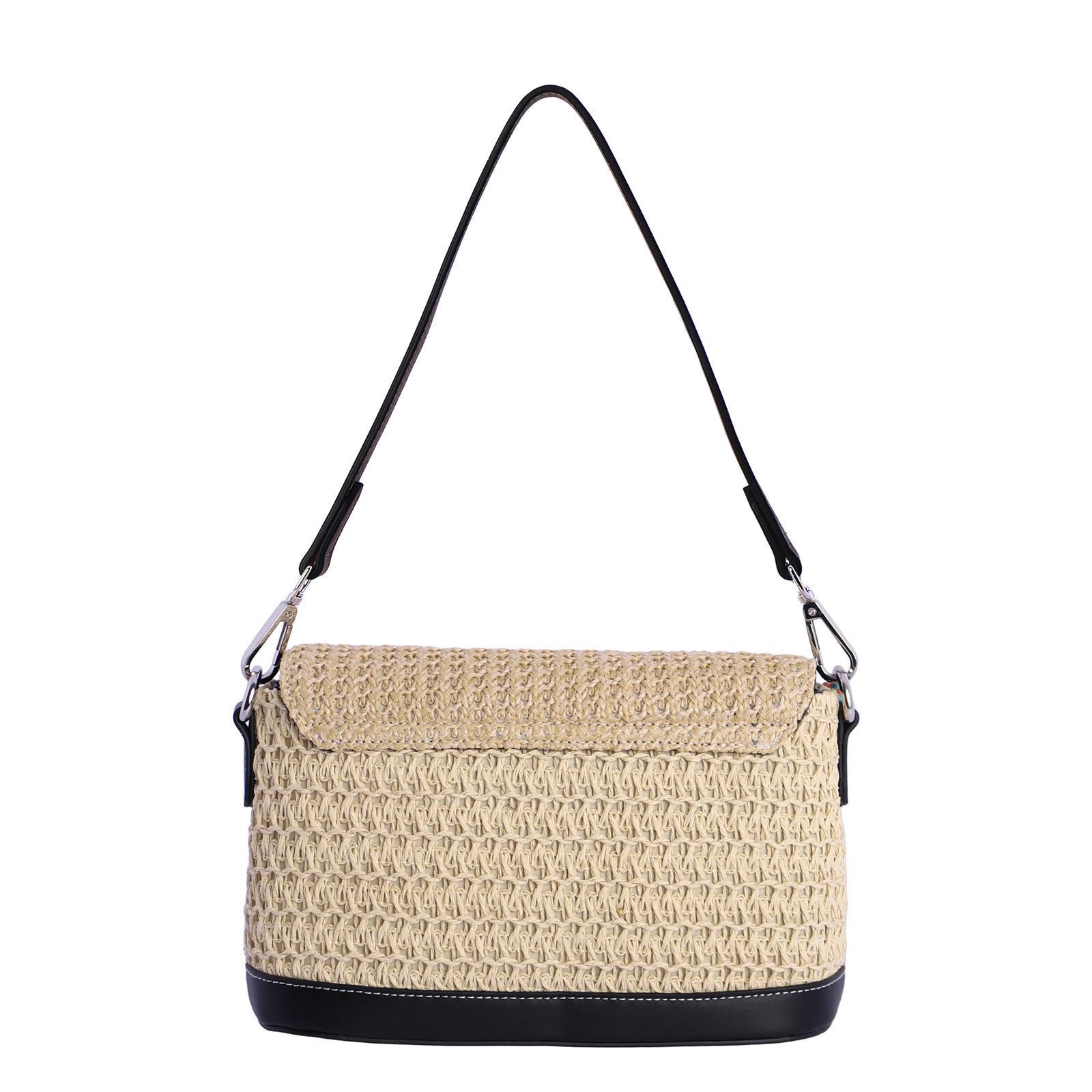 Don Algodón_  Bolso de hombro de rafia - Imagen 3