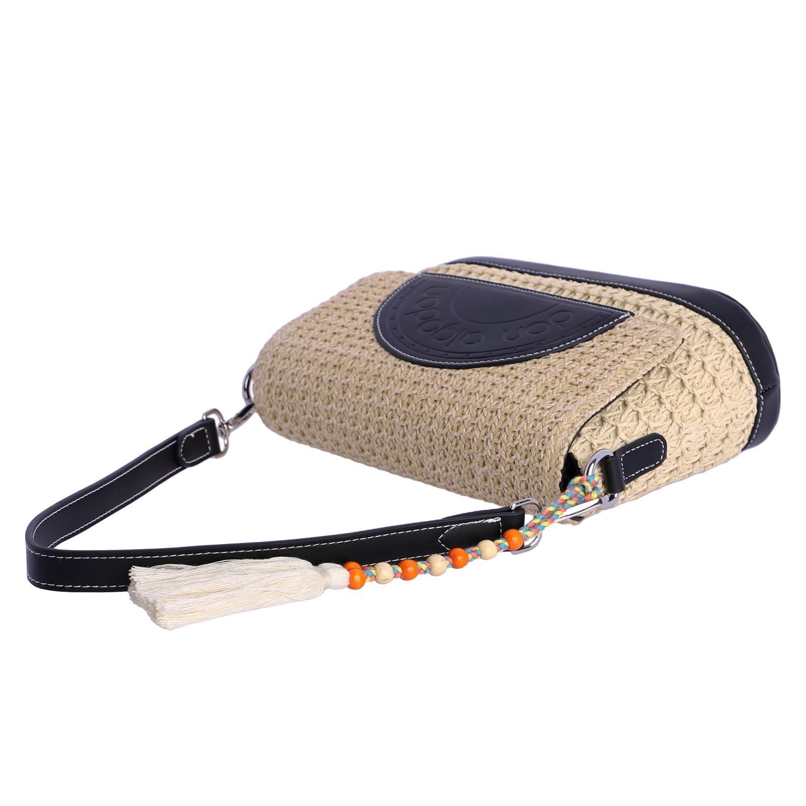 Don Algodón_  Bolso de hombro de rafia - Imagen 4