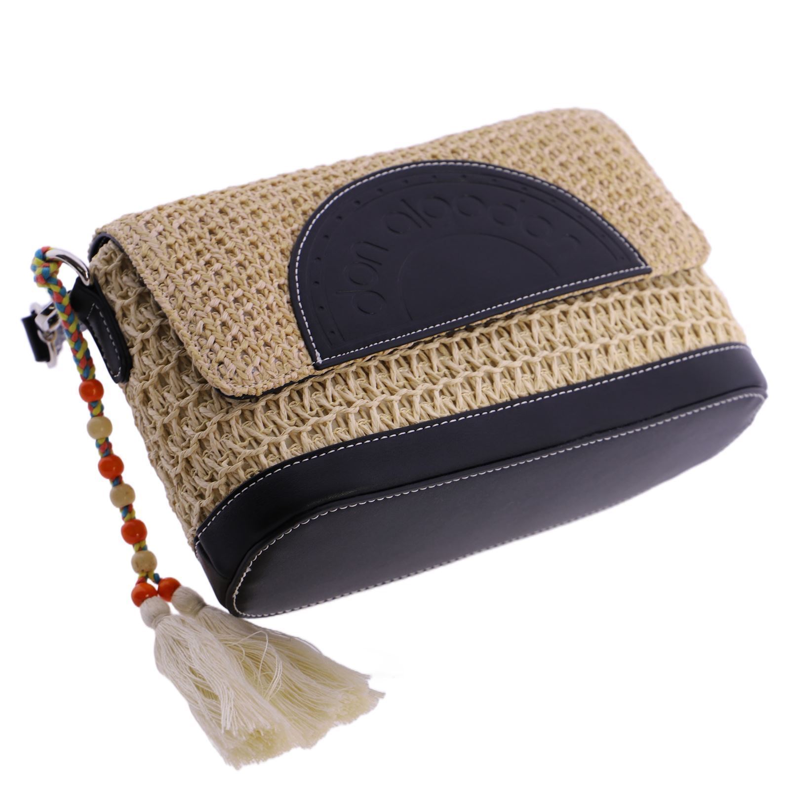 Don Algodón_  Bolso de hombro de rafia - Imagen 5