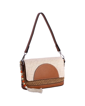 Don Algodón_ Bolso de hombro rafia natural - Imagen 2