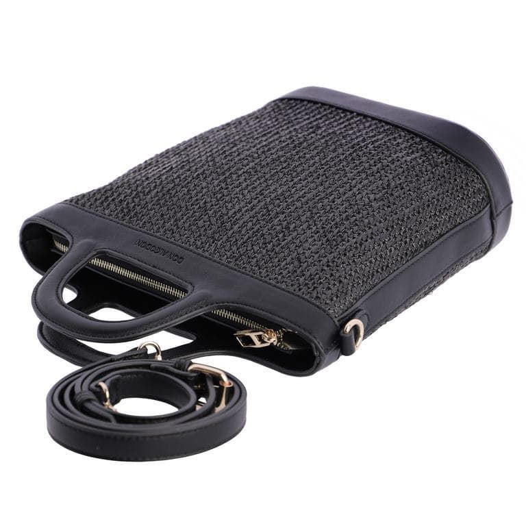 Don Algodón_ Bolso mano rafia negro - Imagen 4
