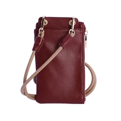 Don Algodón_ Bolso para móvil en burdeos - Imagen 2