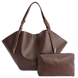 Don Algodón_ Bolso tipo shopper marrón - Imagen 2