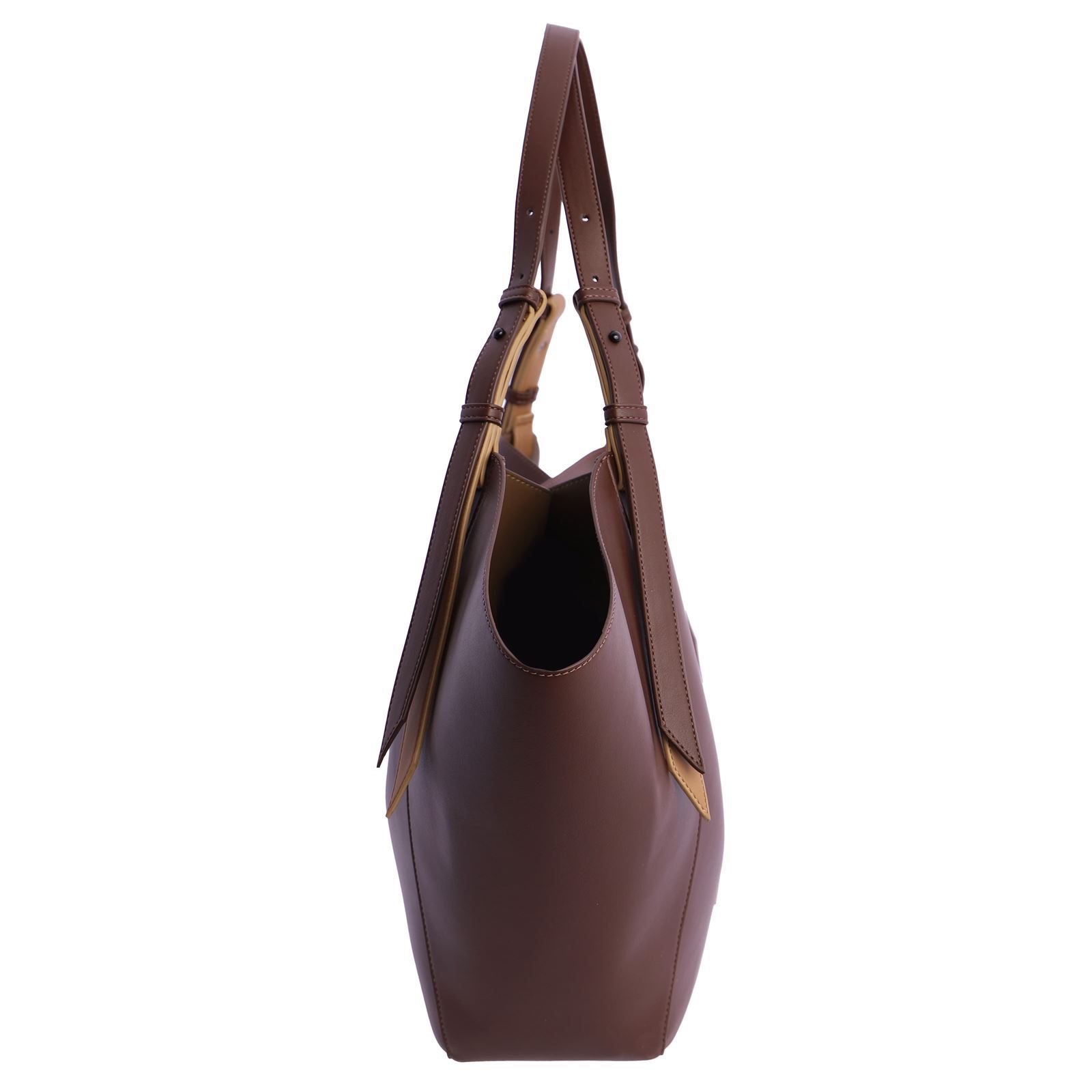 Don Algodón_ Bolso tipo shopper marrón - Imagen 3