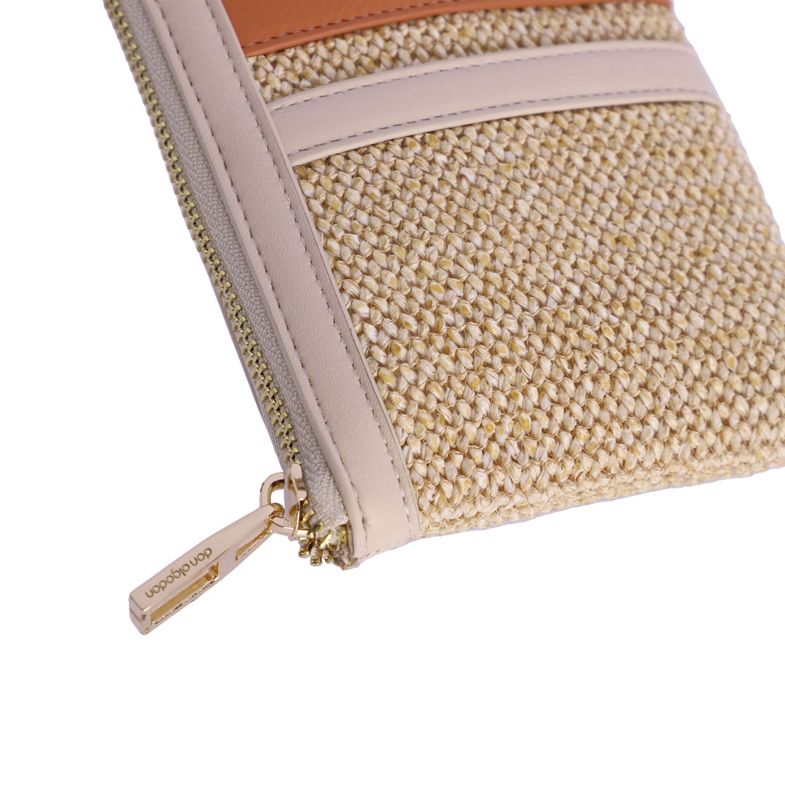 Don Algodón_  Cartera de mano estilo rafia - Imagen 4