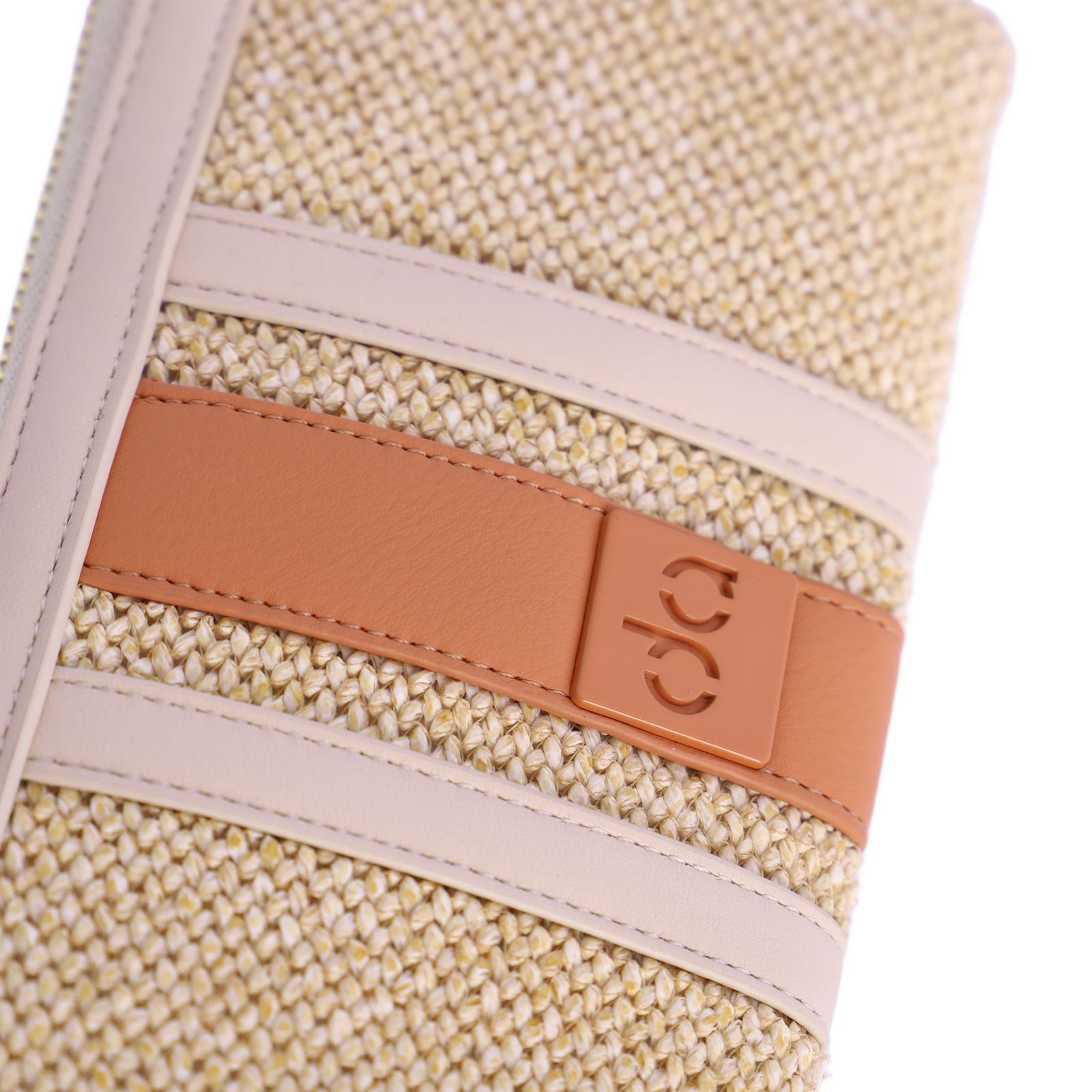 Don Algodón_  Cartera de mano estilo rafia - Imagen 5