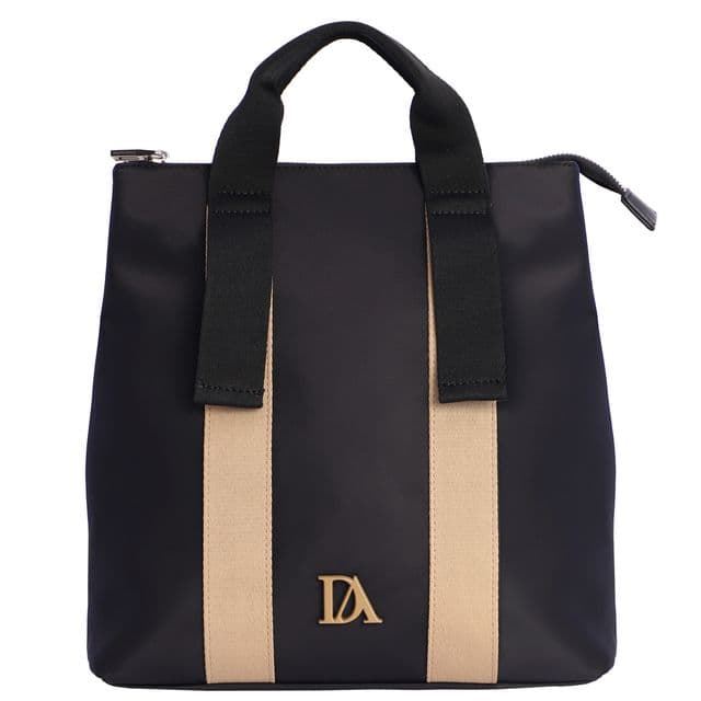 Don Algodón_ Mochila negra con detalles en beige - Imagen 1