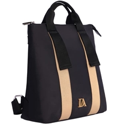 Don Algodón_ Mochila negra con detalles en beige - Imagen 2