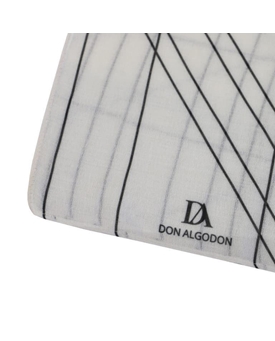 Don Algodón_ Pañuelo líneas negras - Imagen 1