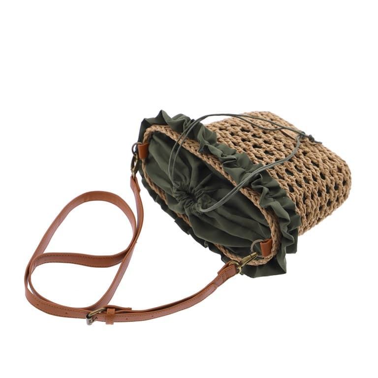 Fortime_ Capazo bandolera detalles en verde - Imagen 5