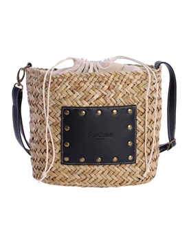 Fortime_ Capazo de bandolera detalles negro - Imagen 1