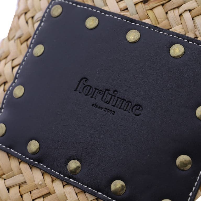 Fortime_ Capazo de bandolera detalles negro - Imagen 4