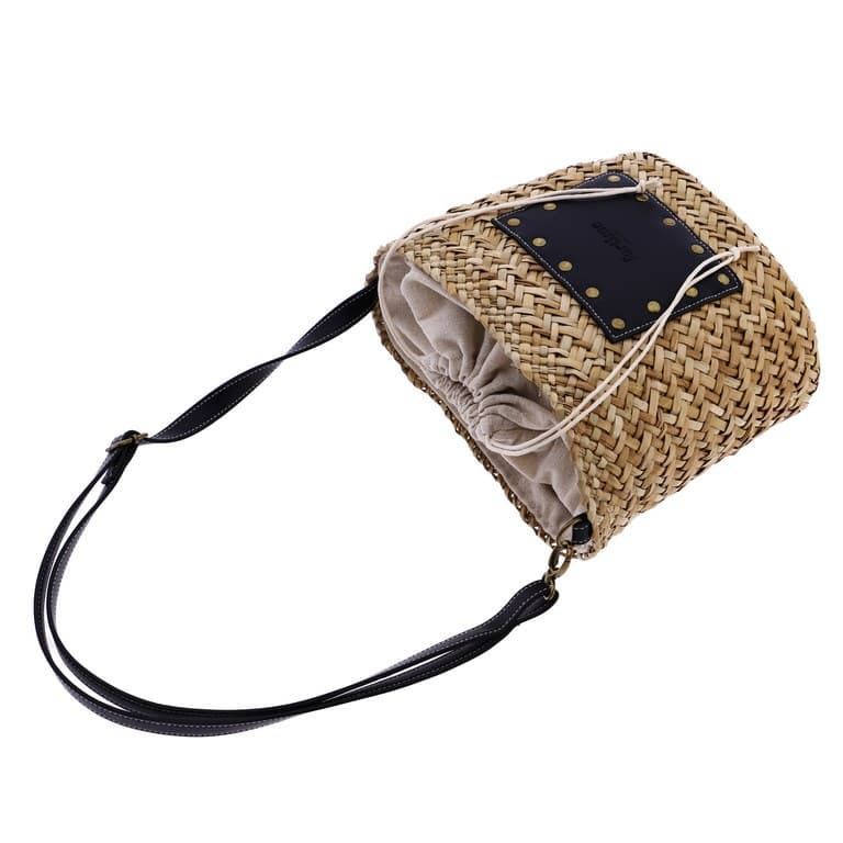 Fortime_ Capazo de bandolera detalles negro - Imagen 5