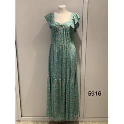 Galop_ Vestido estampado floral verde - Imagen 1