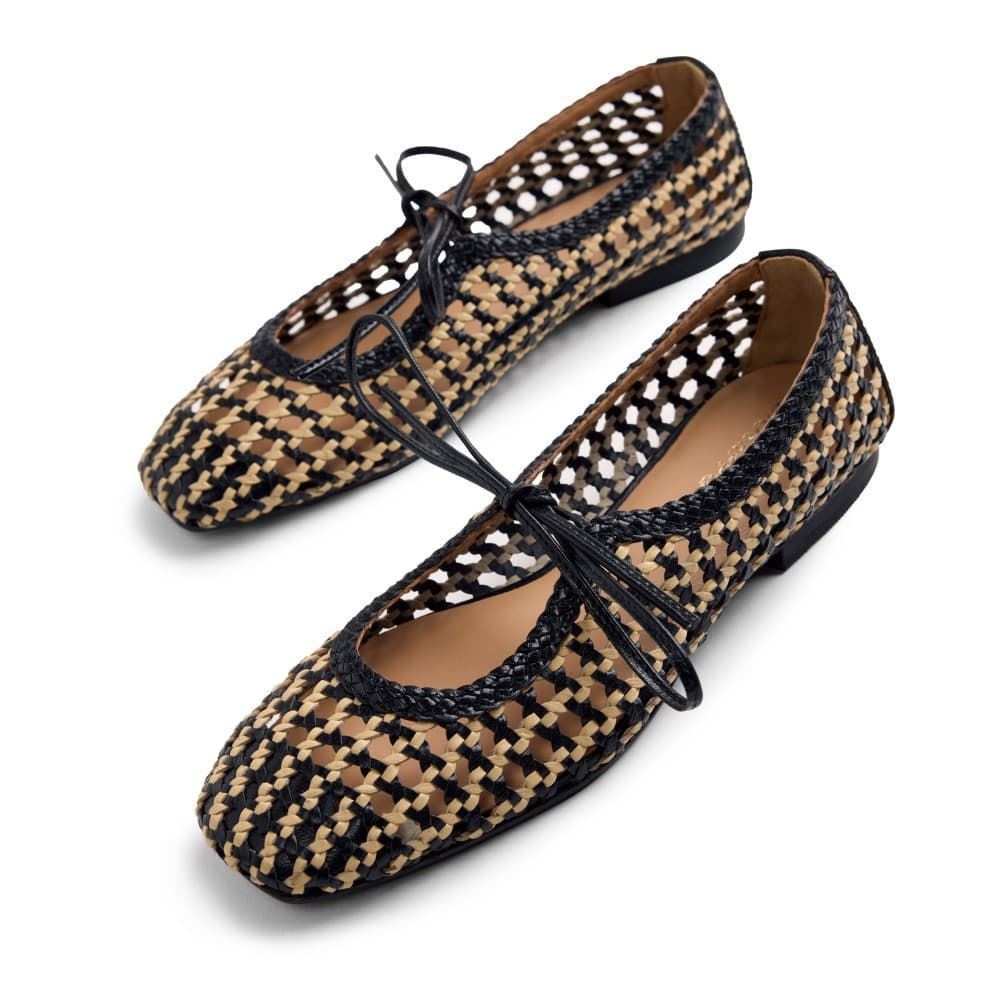 Gioseppo_ Bailarina Trenzada calada worden negro - Imagen 4