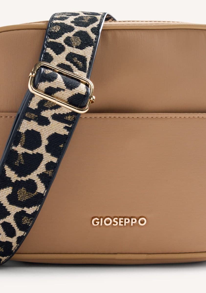 Gioseppo_ Bolso bandolera beige estampado leopardo - Imagen 3