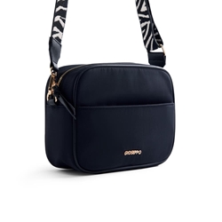 Gioseppo_ Bolso bandolera negro estampado cebra - Imagen 1