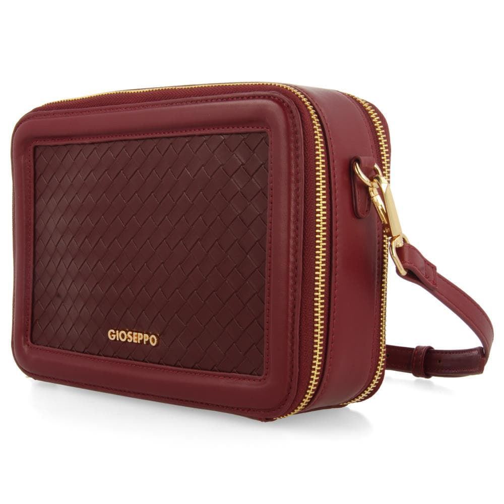 Gioseppo_ Bolso bandolera trenzado leest burdeos - Imagen 1