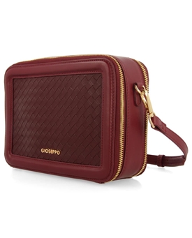 Gioseppo_  Bolso bandolera trenzado leest burdeos - Imagen 1