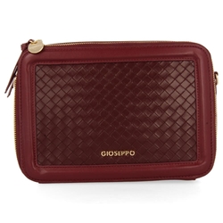 Gioseppo_ Bolso bandolera trenzado leest burdeos - Imagen 2